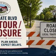 Road closure 9/3