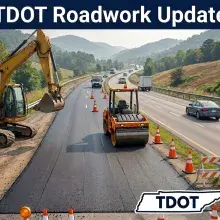 TDOT Roadwork Update with Construction Image