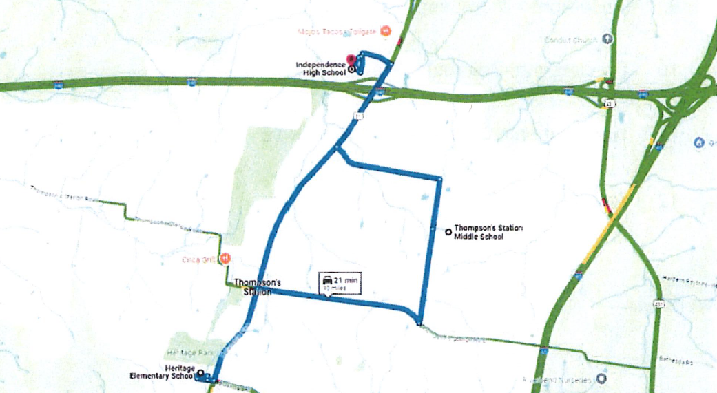 Parade route